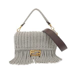 Fendi Baguette Crocheted Wool with Fringe